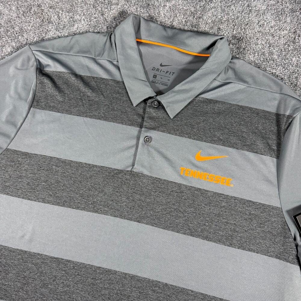 Tennessee Volunteers Nike Dri-Fit On Field Polo SZ XL Gray Stripe Football NWT